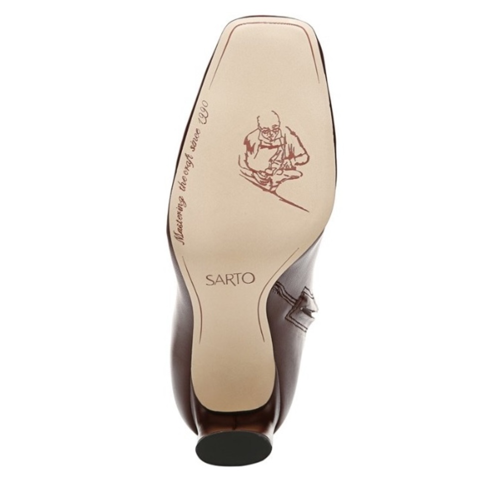 SARTO • Chocolate Brown Flexa Comfort Leather Bootie - Picture 6 of 8
